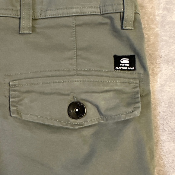 G-Star Raw Cargo 3D Pants Size 30 Button Pocket Army Green Gorp Gorpcore Utility - Picture 8 of 8